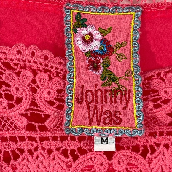 Johnny Was Pink Georgette Blouse Size M - Picture 13 of 15